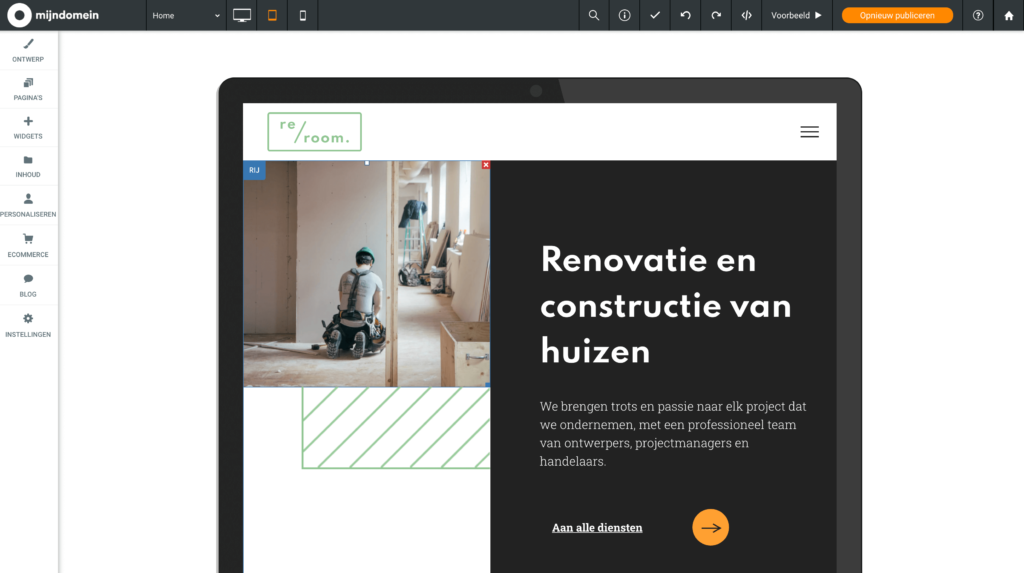 websitemaker sjabloon renovatie en constructie